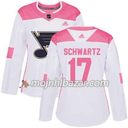 Dresovi St. Louis Blues Jaden Schwartz 17 Adidas 2017-2018 Bijela Narančasta Fashion Authentic - Ženska